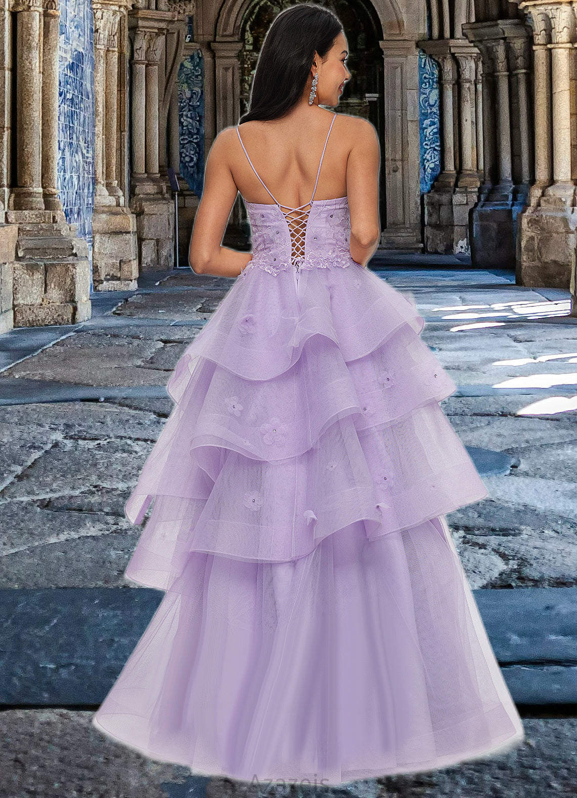 Teagan Ball-Gown/Princess Sweetheart Floor-Length Tulle Prom Dresses With Beading Sequins DFP0022204