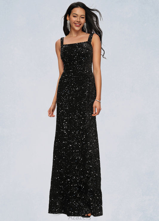 Leilani Sheath/Column Scoop Floor-Length Sequin Prom Dresses DFP0022228