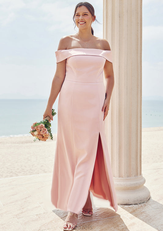 Trumpet/Mermaid Off-the-Shoulder Sleeveless Floor-Length Stretch Crepe Plus Size Bridesmaid Dresses Monserrat DFP0025261