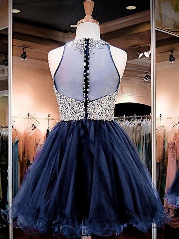 2024 Ball Gown Scoop Neck Homecoming Dresses Thalia Sleeveless Beading Organza Cut Short/Mini