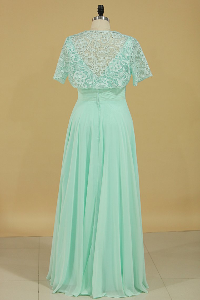 New Arrival Mother Of The Bride Dresses A Line Straps Chiffon & Lace With Jacket