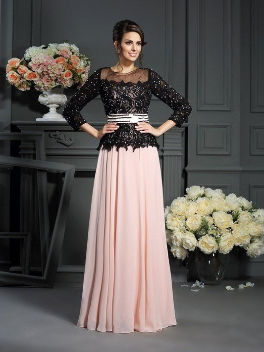 A-Line/Princess Sweetheart Sleeveless Long Chiffon Mother of the Bride Dresses DFP0007222