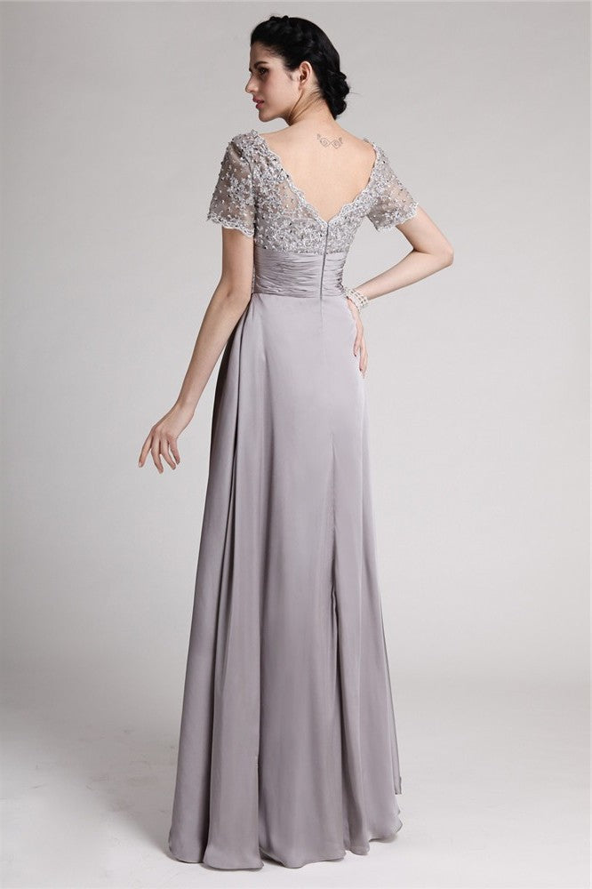 Sheath/Column Square Beading Applique Elastic Woven Satin Mother of the Bride Dresses DFP0007253