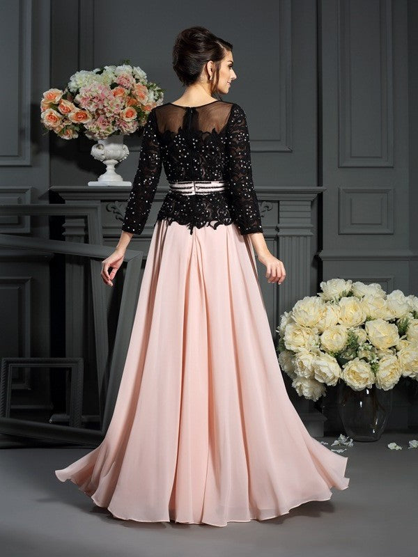 A-Line/Princess Sweetheart Sleeveless Long Chiffon Mother of the Bride Dresses DFP0007222