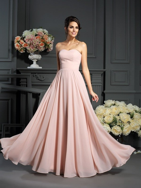 A-Line/Princess Sweetheart Sleeveless Long Chiffon Mother of the Bride Dresses DFP0007222