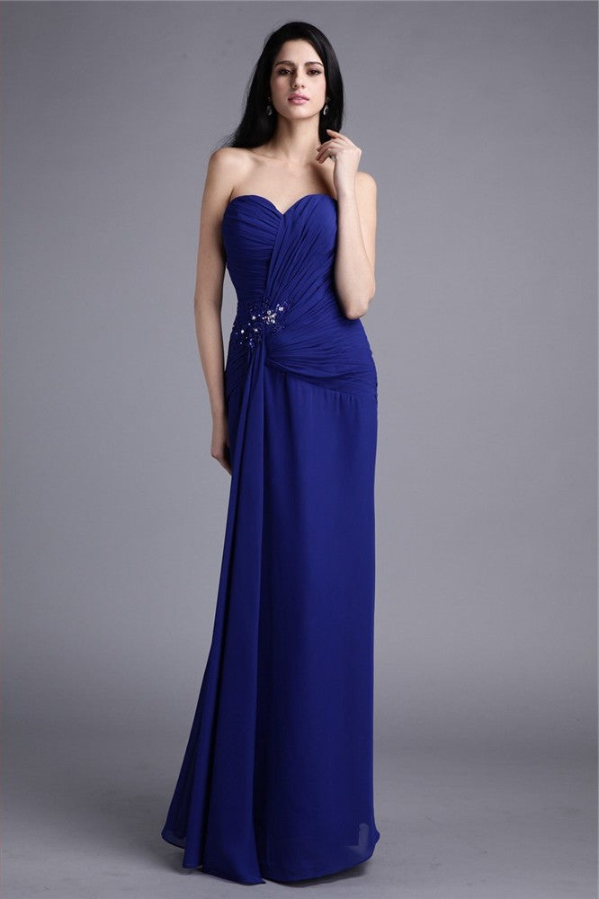 Sheath/Column Sweetheart Beading Applique Chiffon Mother of the Bride Dresses DFP0007450