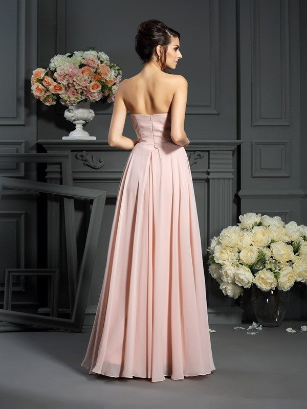 A-Line/Princess Sweetheart Sleeveless Long Chiffon Mother of the Bride Dresses DFP0007222