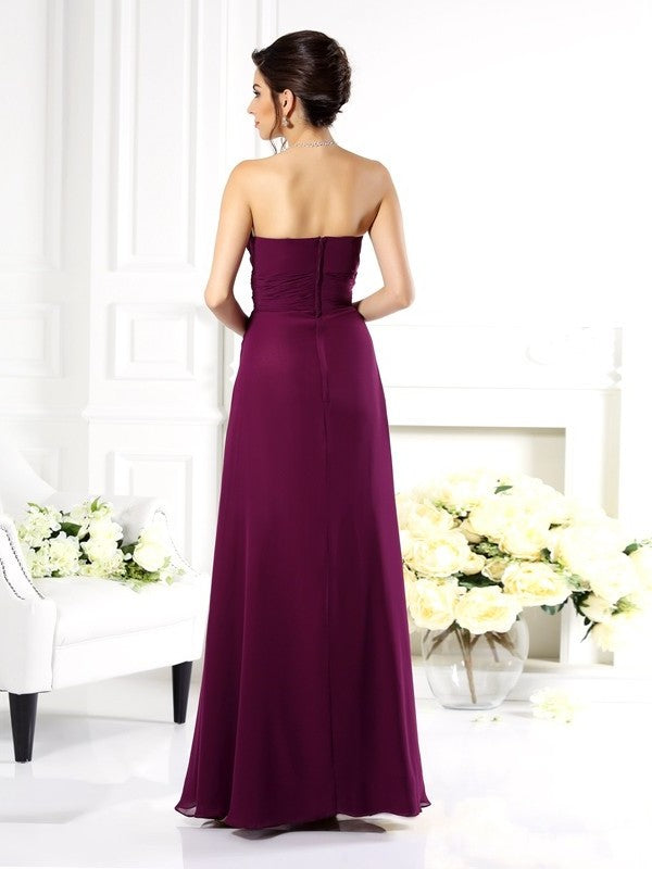 A-Line/Princess Sweetheart Beading Sleeveless Long Chiffon Mother of the Bride Dresses DFP0007374