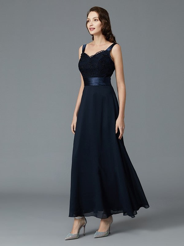 A-Line/Princess Sweetheart Sleeveless Chiffon Ankle-Length Mother of the Bride Dresses DFP0007236