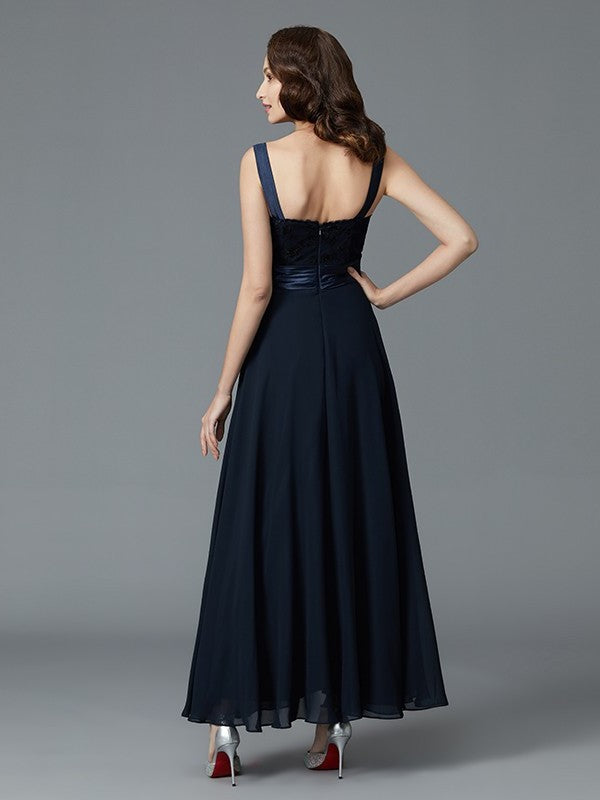 A-Line/Princess Sweetheart Sleeveless Chiffon Ankle-Length Mother of the Bride Dresses DFP0007236